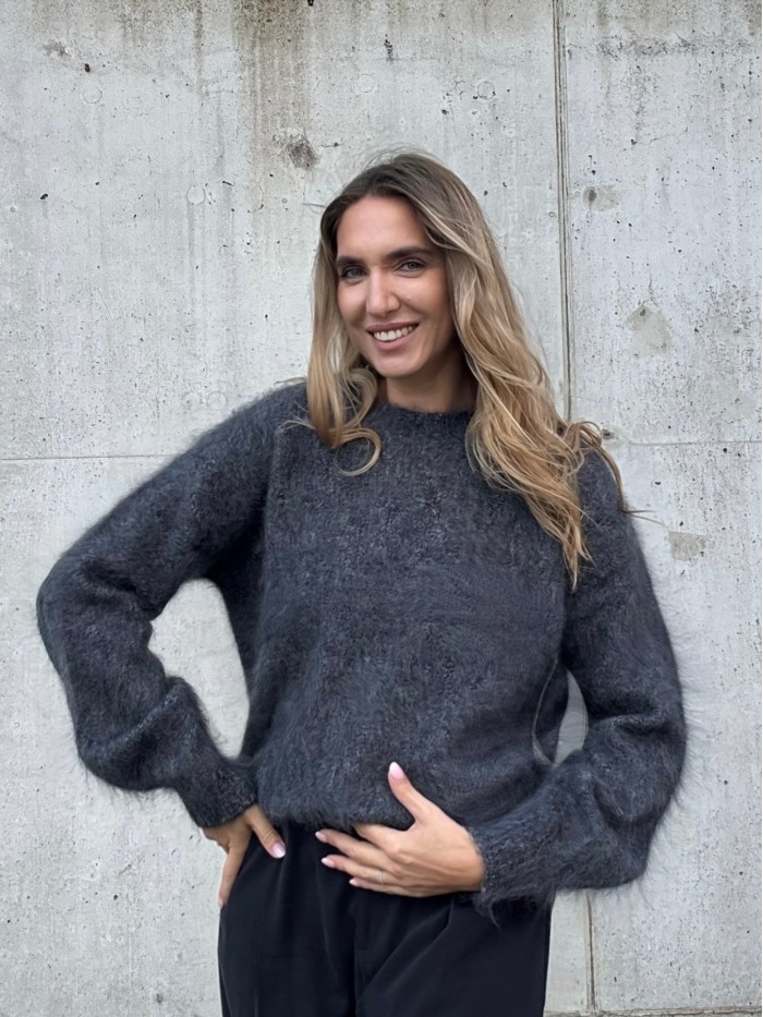 Šukuoto kašmyro megztukas Grey