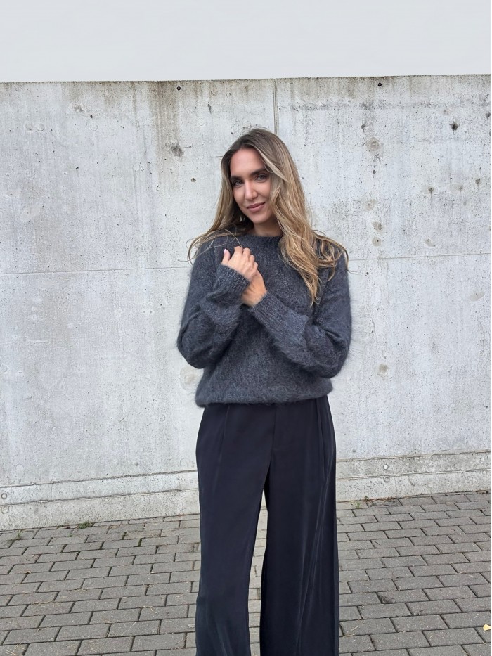 Šukuoto kašmyro megztukas Grey